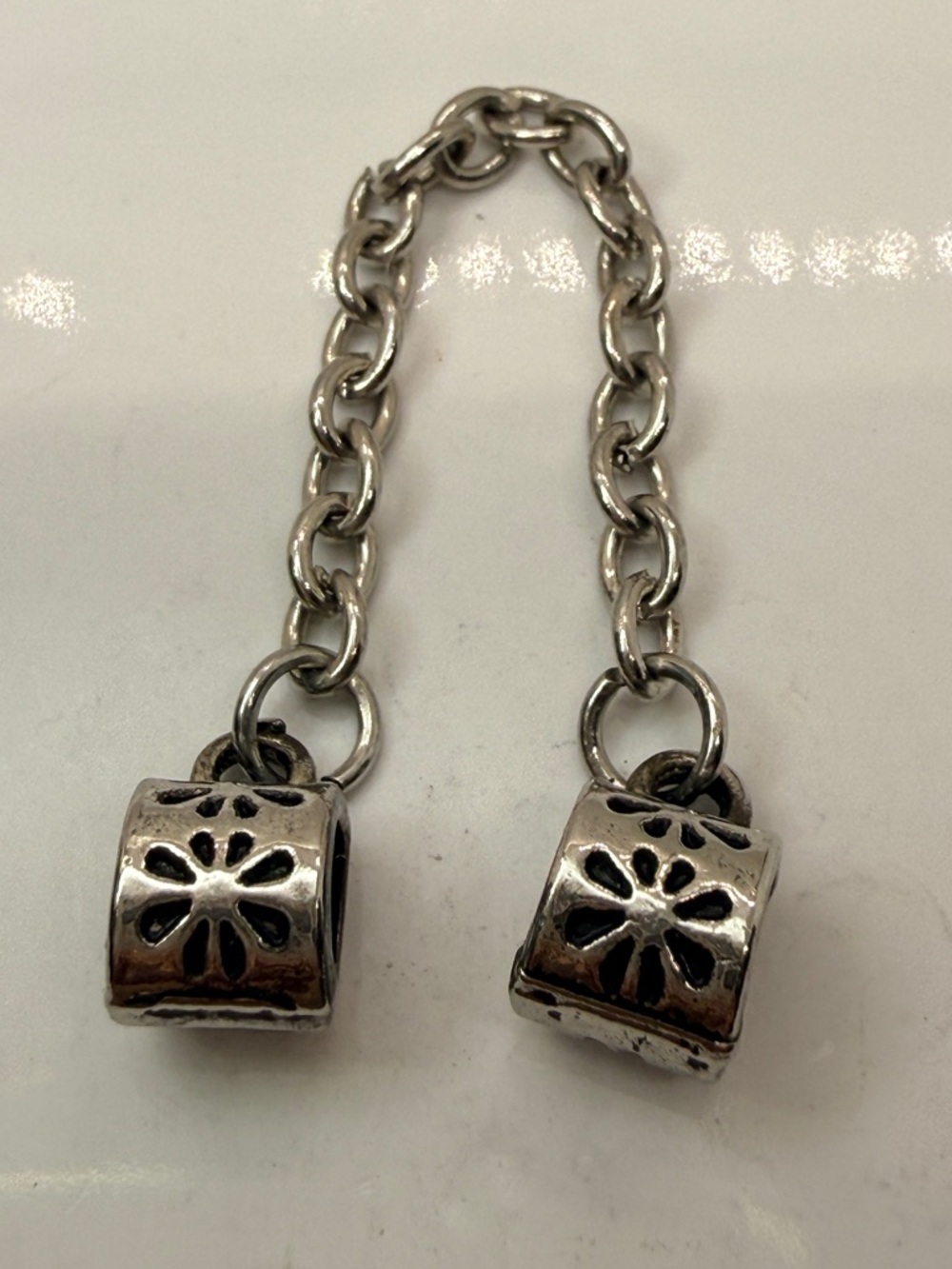 Charm Bracelet Safety Chain Silver Tone European Style Bracelet